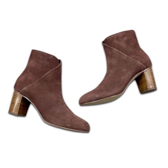 Soludos Midheel Venetian Suede Ankle Bootie in Mahogany - Picture 2 of 14